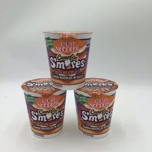 Lote de 3 fideos CAMPFIRE S'MORES sabor Nissin ramen taza 3 oz edición limitada - Imagen 1 de 5