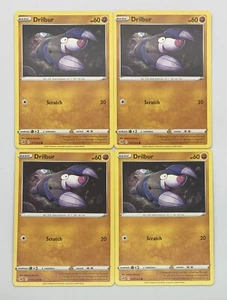 Pokémon 2021 TCG FUSION STRIKE Drilbur x4 4x juego común #147/264 ¡sin jugar! - Imagen 1 de 1