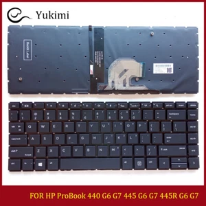 FOR HP ProBook 440 G6 G7 445 G6 G7 445R G6 G7 Black English Backlight Keyboard - Picture 1 of 2