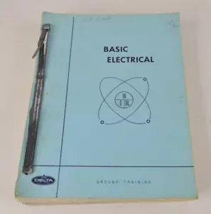 Vintage Delta Airlines Basic Electrical Ground Training Manual Book 1960s 1970s - Bild 1 von 10