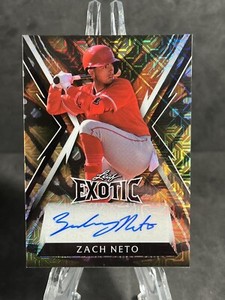 Zach Neto 2023 Leaf Exotic Baseball Butterfly Wave Auto 1/2 Angels