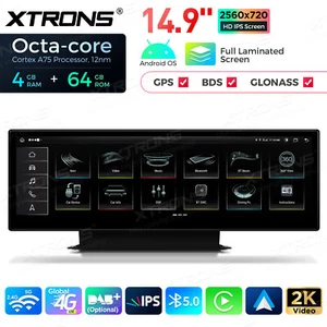14.9" 4G 64G Android Retrofit 8Core Car Stereo Radio GPS WIFI For Audi A4 A5 B9 - Picture 1 of 15