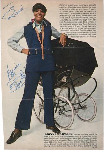 Dionne Warwick. Actress and Singer. Signed magazine photo Cover