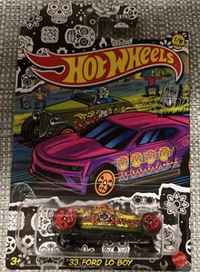 HOT WHEELS ‘33 FORD LO BOY - HOT WHEELS HALLOWEEN 2021 1/5 Red Skull - Photo 1/9