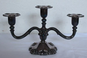 CANDELABRO DECORATIVO PLATEADO 3 LLAMAS #10127 - Imagen 1 de 7