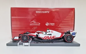 MINICHAMPS 1:18 Modèle Auto F1 Haas VF-22 Schumacher Bahreïn Gp 2022 Die Cast - Picture 1 of 15