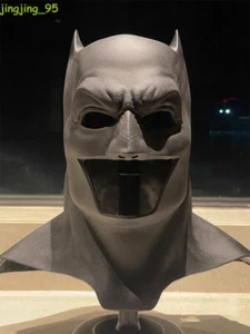 DC BVS Batman Cosplay Mask Ben Affleck Soft Rubber Head Cover Halloween Headgear - Picture 1 of 7