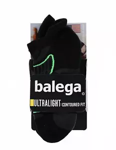 Balega 280707 Ultralight No Show Athletic Running Men Women, Black/Lime, Small - Picture 1 of 1