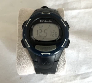 Columbia Digital Watch Unisex 36mm Blue Black Backlight Date 100M Model CL-5011 - Picture 1 of 4