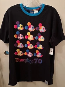 DISNEYLAND 70TH ANNIVERSARY BLACK T-SHIRT MEDIUM MICKEY MOUSE 2025 - Picture 1 of 1