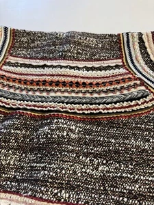 Zara Skirt Women Large Multi-Color Tweed Mini Embroidered Boho Style Size Medium - Picture 1 of 6