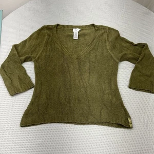 Suéter Vintage Calvin Klein Mujer Grande Tejido Pullover Verde Suave Y2K Usado en Excelente Condición - Imagen 1 de 8