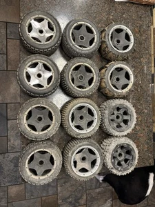 HPI 1/5 Scale Baja 5a 5b Wheels and Tire Lot Plus NOS Parts Header - Picture 1 of 12