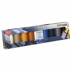 Gutermann Denim Thread Set - 8 x 100m Reels - Assorted Denim Shades 734564 - Picture 1 of 1