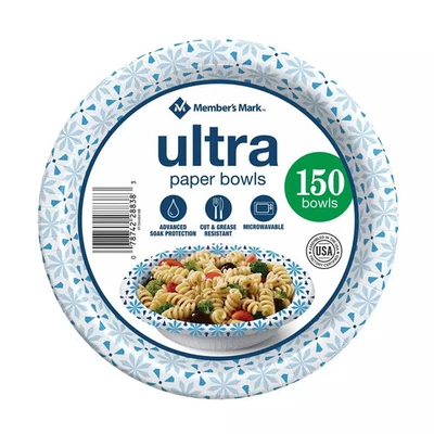 Cuencos de papel para sopa/ensalada Member's Mark Ultra (20 oz., 150 ct.) Foto 1 de 3