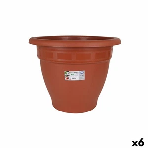 Plant pot Dem Squares Plastic Brown Ø 50 cm (6 Units) - Imagen 1 de 2