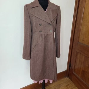 To the Max Romantic Pink Herringbone Coat Size Large - Bild 1 von 10