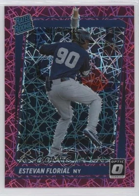 2021 Donruss Optic Rated Pink Velocity Prizm /249 Estevan Florial #76 Rookie RC - Image 1 of 2