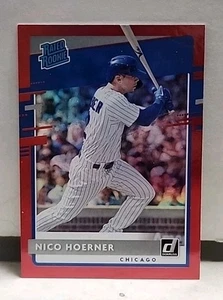 2020 Panini Donruss NICO HOERNER #38 Rated Rookie *RED Holo*, Cubs Baseball! - Picture 1 of 2