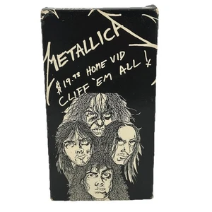 Metallica Cliff Em All Home Vid VHS 1987 Cliff Burton Fast Free Shipping - Picture 1 of 6