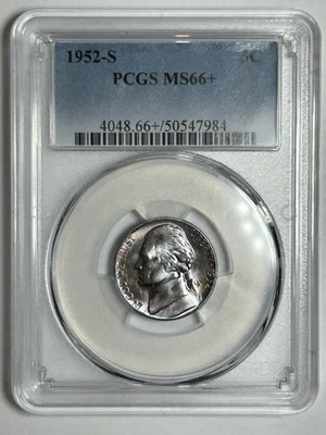 1952-S Toned Jefferson Nickel PCGS MS66+ Excellent Eye Appeal! Huge Jump In MS67 - Image 1 of 4