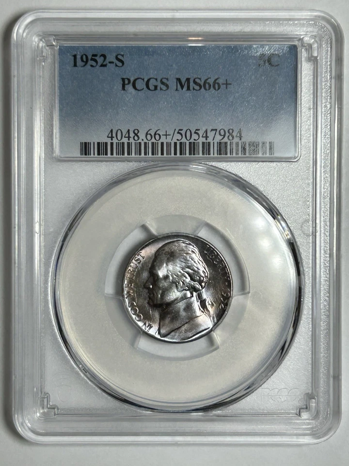 1952-S Toned Jefferson Nickel PCGS MS66+ Excellent Eye Appeal! Huge Jump In MS67 - Image 1 of 4