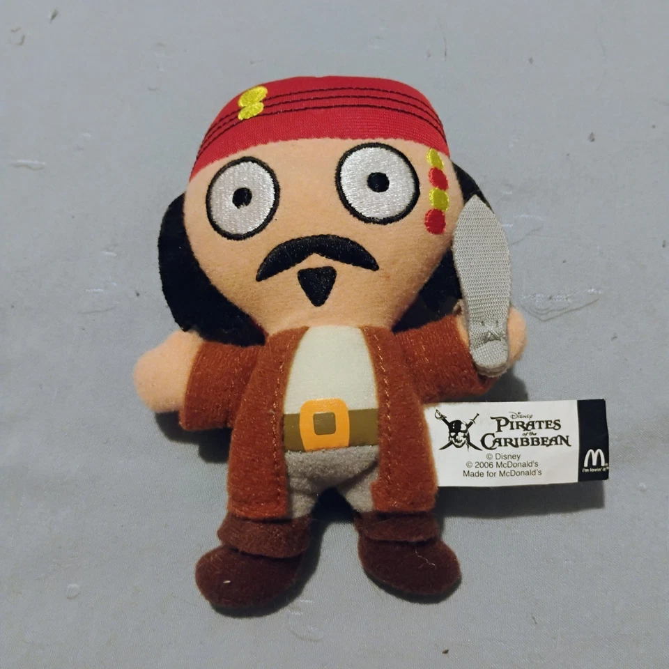  CAPTAIN JACK SPARROW McDonalds Happy Meal Toy Pirates of the Caribbean Plush - Image 1 of 1