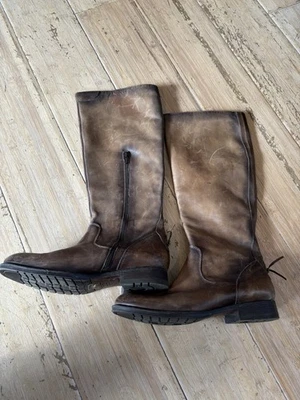 Botas hasta la rodilla Vera Wang de cuero marrón lavanda 40,5 Foto 1 de 4