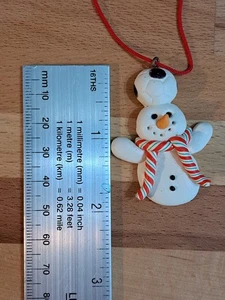 Fußball Schneemann 2" Miniatur Ornament * B39 - Bild 1 von 2