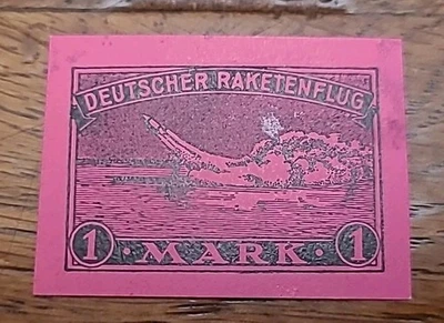 19 - Luftpost Raketenpost 1 Mark * Deutscher Raketenflug - Bild 1 von 2