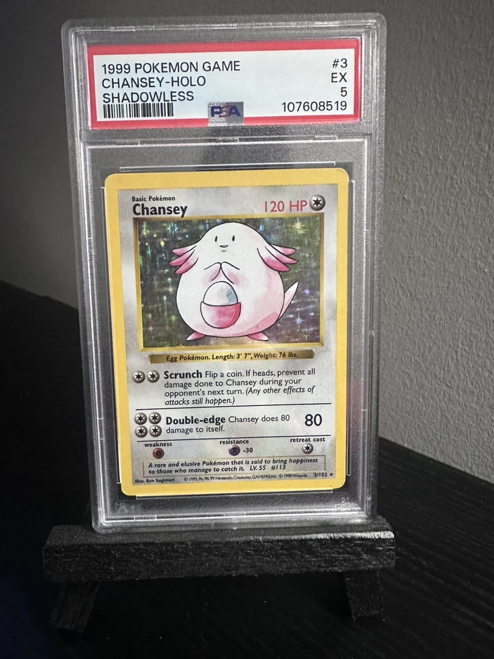 Chansey Shadowless Holo Rare Base Set 1999 Pokemon PSA 5 #3  - Image 1 of 1