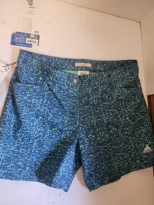 Adidas Large Boys Blue/ Green Swimming Shorts - Picture 1 of 3