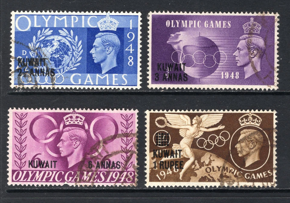 M24980 Kuwait 1948 SG76/9 KGVI: Juegos Olímpicos FU, Cat £29 Foto 1 de 1