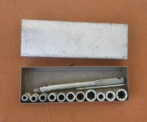 Vintage Mustang 1/4" Drive Socket Set 12 Piece With Metal Case USA - Picture 1 of 13