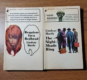Lindsay Hardy Lot 2 Requiem for A Redhead & Night-Shade Ring Vintage Paperbacks - Picture 1 of 14