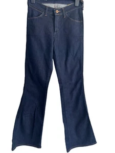 Vintage 90S Y2K Wrangler Retro Flare Womens Denim Dark Blue BNWT W28 L34 - Picture 1 of 12