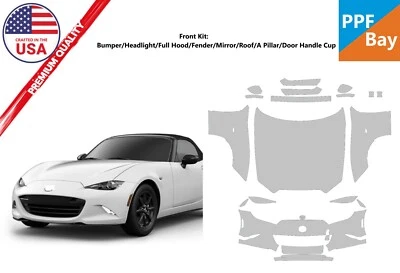 Kit precortado de película de protección de pintura delantera PPF para Mazda MX-5 Miata 2016-2025 Foto 1 de 4