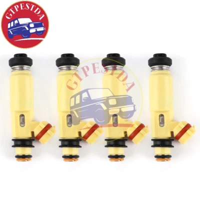 4PCS Car Fuel Injector Fit for Mazda RX8 MX5 1998-2005 Yellow Dens0 195500-4450 - Imagem 1 de 4