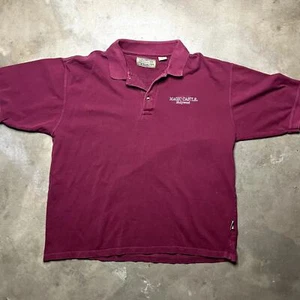 XXL World Famous Los Angeles Magic Castle Burgundy Polo Shirt  - Picture 1 of 7