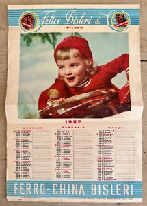 Vintage Werbekalender Happy Bisleri Ferro China Jahr 1957 - Bild 1 von 4