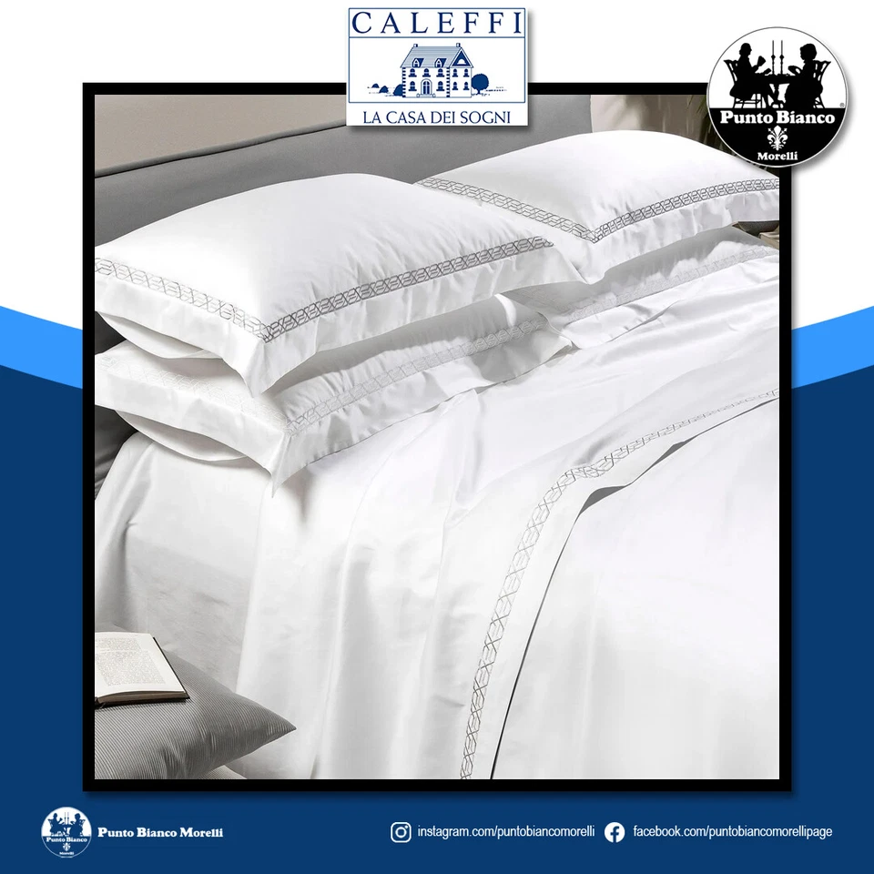 Lenzuola raso di cotone ricamato sopra sotto con angoli  e federe per cuscini - Immagine 1 di 1