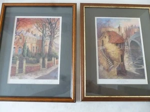 2 professionell gerahmte Drucke von Originalgemälden von Jim Park.  York Szenen. - Bild 1 von 9