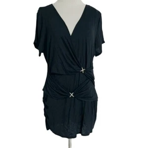 Miraclesuit Gr. XL Top Bluse Schlankmacher schmeichelhaft Faux Wickel Alltag Shapewear - Bild 1 von 6