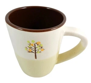 Tazza caffè Starbucks 2009 bicolore con albero colorato autunno 12 oz - Foto 1 di 6