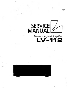 Manual de servicio para Luxman LV-112 - Imagen 1 de 1