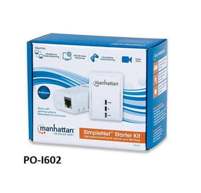 SimpleNet HomePlug 500MBPS Powerline Network Adapter 2-Unit Starter Kit - 506670 - Image 1 of 4