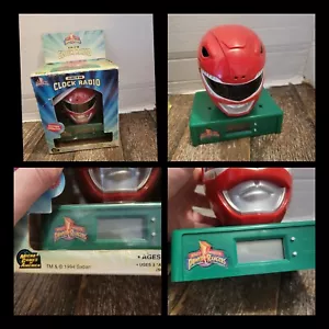Vintage Mighty Morphin Red Power Ranger AM/FM Clock Radio In Box 1994 - Picture 1 of 12