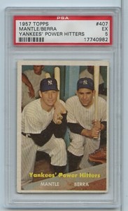 1957 Topps Yankees' Power Hitters #407 PSA 5