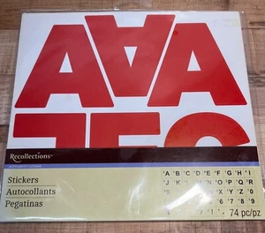 Recollections Red Alphabet Letter & Number Stickers 74 Pc 359827 - Picture 1 of 2