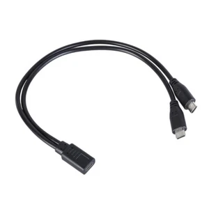 PVC USB Type C Female to Double Type C Male Charging Cable for Electronics - Picture 1 of 8